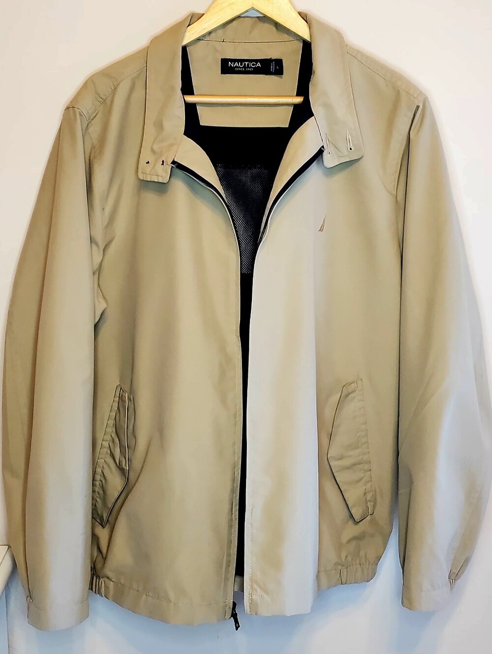 Nautica Men's Light Khaki Windbreaker Jacket